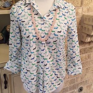 Sonoma XS light button up top women’s